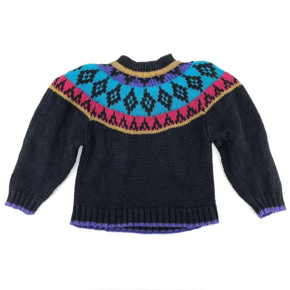 90s Fair Isle Sahara Club Sweater 1990s Vintage Girls 6